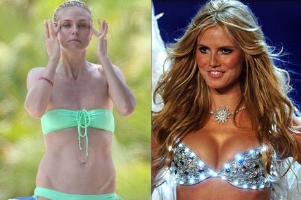 Heidi Klum's bust - now and before Heidi Klum\'s bust - now and before