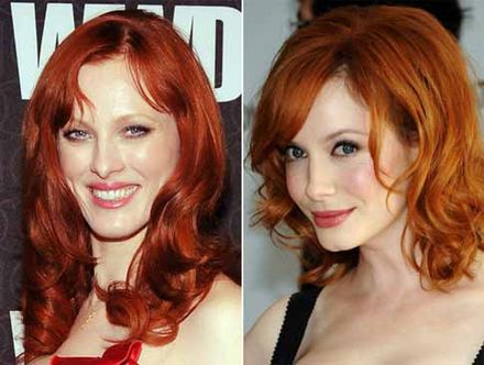 christina hendricks hair colour. Karen Elson: Christina