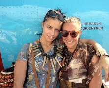 Adriana Lima travels to Haiti with Donna Karan