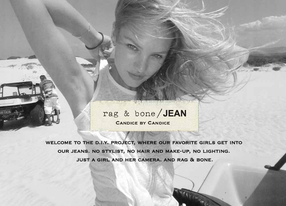Candice Swanepoel New face of Rag Bone's DIY project