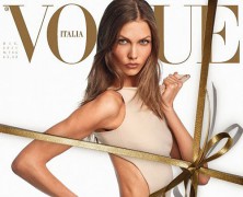 Karlie Kloss shows some serious skin on the cover of Vogue Italia