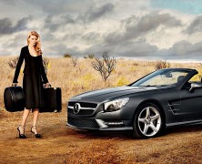 Lara Stone models for Mercedes Benz