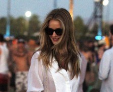 Rosie Huntington-Whiteley relaxes at Coachella