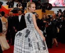 Diane KrugerA?s petite frame lost in massive gown …