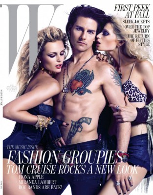 (W June 2012) Tom Cruise, Abbey Lee Kershaw & Edita Vilkeviciute- by Mario Sorrenti