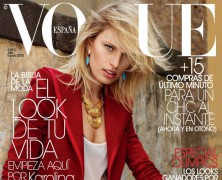 Karolina Kurkova makes the cover of Vogue Spain