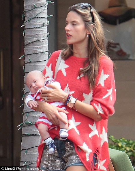 Alessandra Ambrosio takes a day out for family
