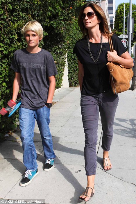 Supermodel Cindy Crawford bonds with son, Preston