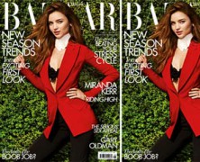 Miranda Kerr Covers Harper’s Bazaar UK August 2012