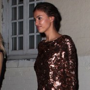 Irina Shayk sizzles in a short mini-dress for re-opening of restaurant