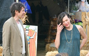 Milla Jovovich at The Pumpkin Patch