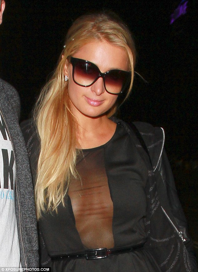 Paris Hilton showed off her assets