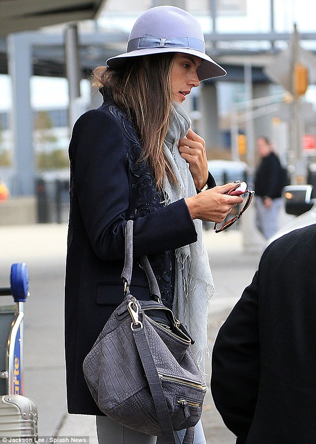 Alessandra Ambrosio jets into New York wearing a glum look