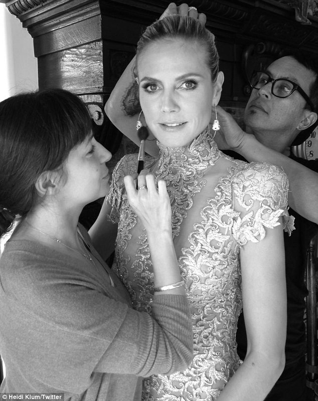 Heidi Klum tucks into a burger and fries after AMAs appearance