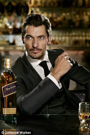 David Gandy poses for Johnnie Walker Blue Label