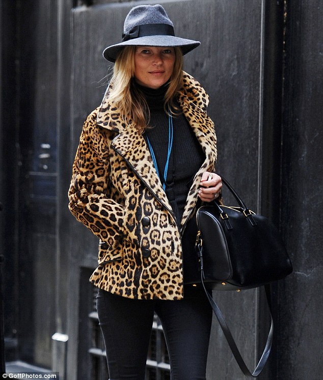 Kate Moss makes a fashion statement to go shopping