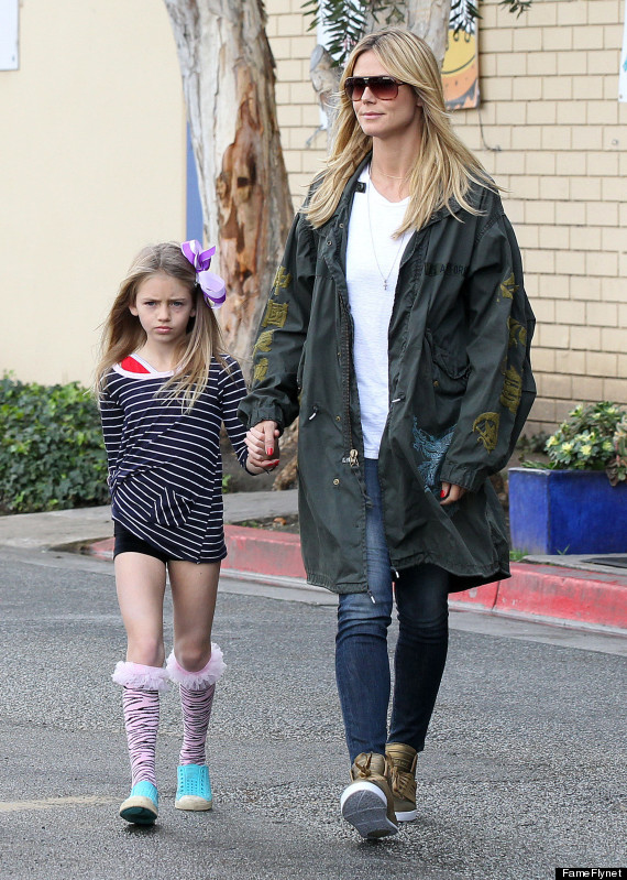 Heidi Klum Takes Her Girls To Gymnastics Class