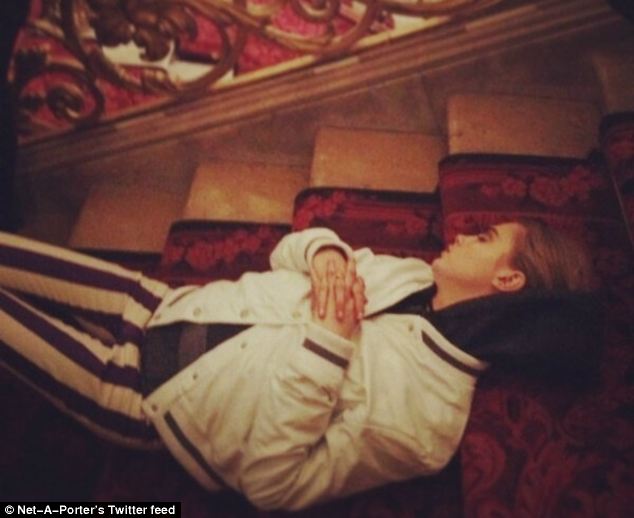 Cara Delevingne winds down for the night