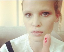 It was “shed a drop of blood” time for Liz Hurley and Lara Stone