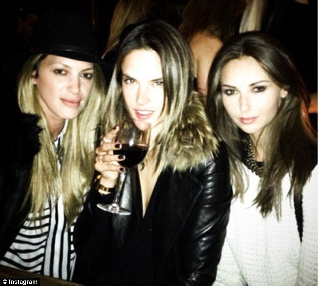 Alessandra Ambrosio dons fur and metallics for a night out