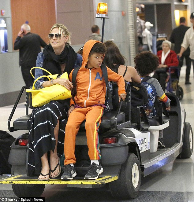 It’s back on safe ground for Heidi Klum and family