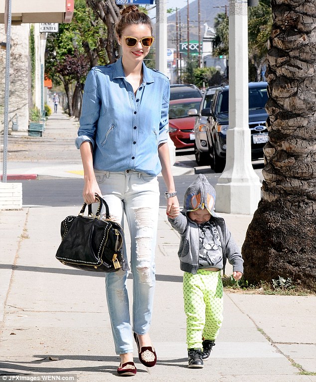 Miranda Kerr is stylish in denim