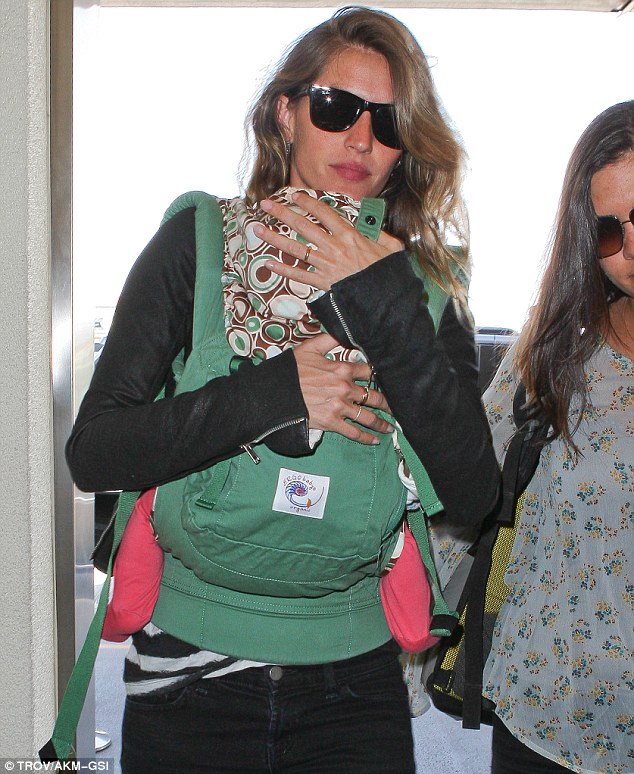 Gisele Bundchen stays close to baby Vivian Lake
