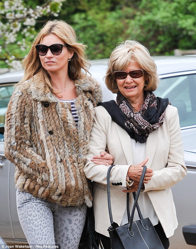 Kate Moss spends time with the in-laws