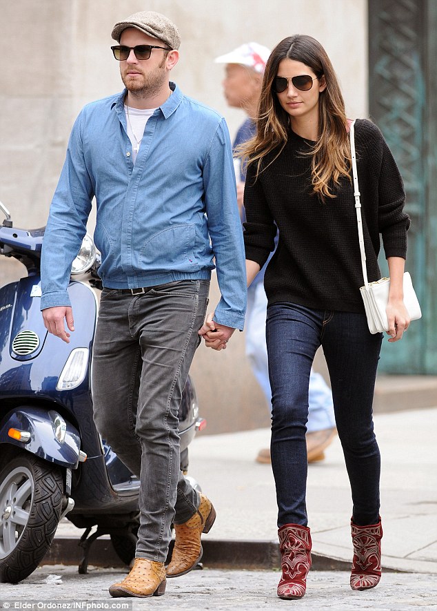 VS model Lily Aldridge and husband Caleb Followill spend some quality time together