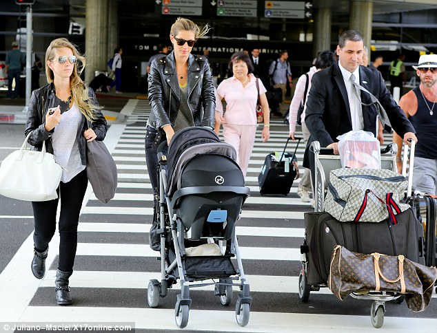 Gisele Bundchen touched down in Los Angeles looking hot-to-trot