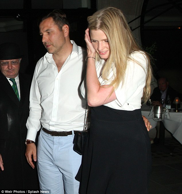 It was an evening off from baby duties for Lara Stone and David Walliams