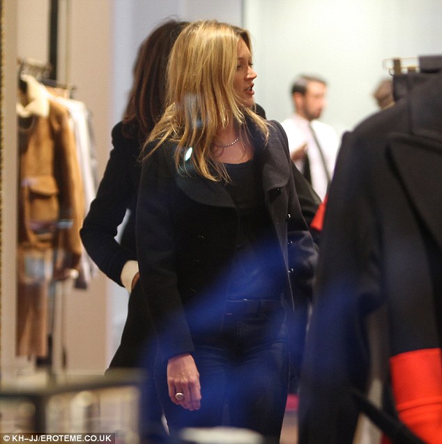 Kate Moss is fresh faced and stylish on shopping trip