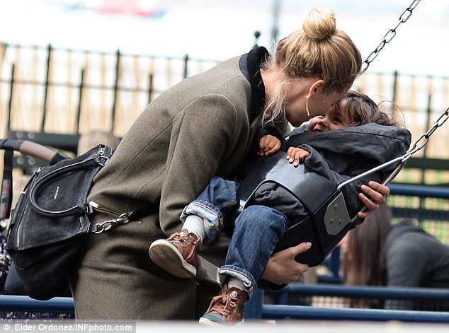 Doutzen Kroes takes time out for son, Phyllon Joy Gorre