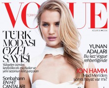 Rosie Huntington Whiteley Fronts Vogue Turkey August Issue
