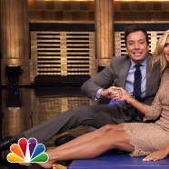 Heidi Klum shows Jimmy Fallon how to do a German roll