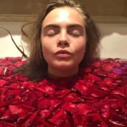 Cara Delevingne Takes a Bath in a Glamorous, Rose Petal-Filled Tub