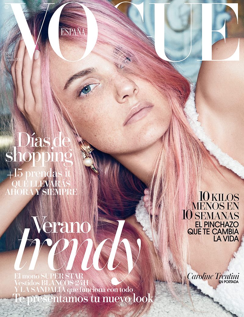 Caroline-Trentini-Pink-Hair-Vogue-Spain-Cover
