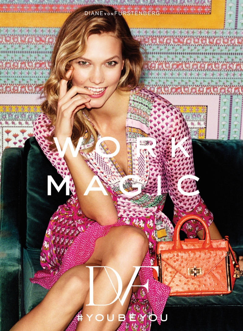 Karlie Kloss featured in Diane von Furstenberg spring 16 campaign..
