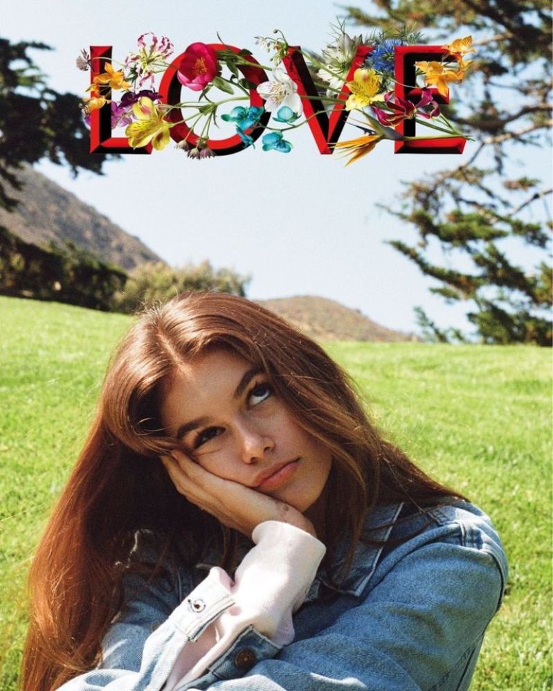 Kaia Gerber Love Magazine By Kendall Jenner
