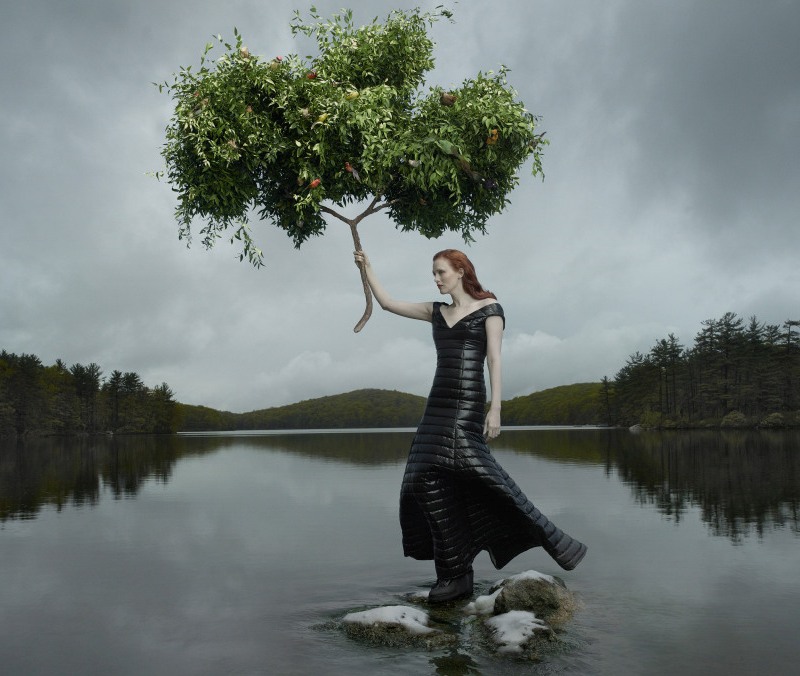 Karen Elson in the Moncler Fall 2016 Ad Campaign.