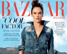 Alessandra Ambrosio is Harpers Bazaar Singapore January Cover Star