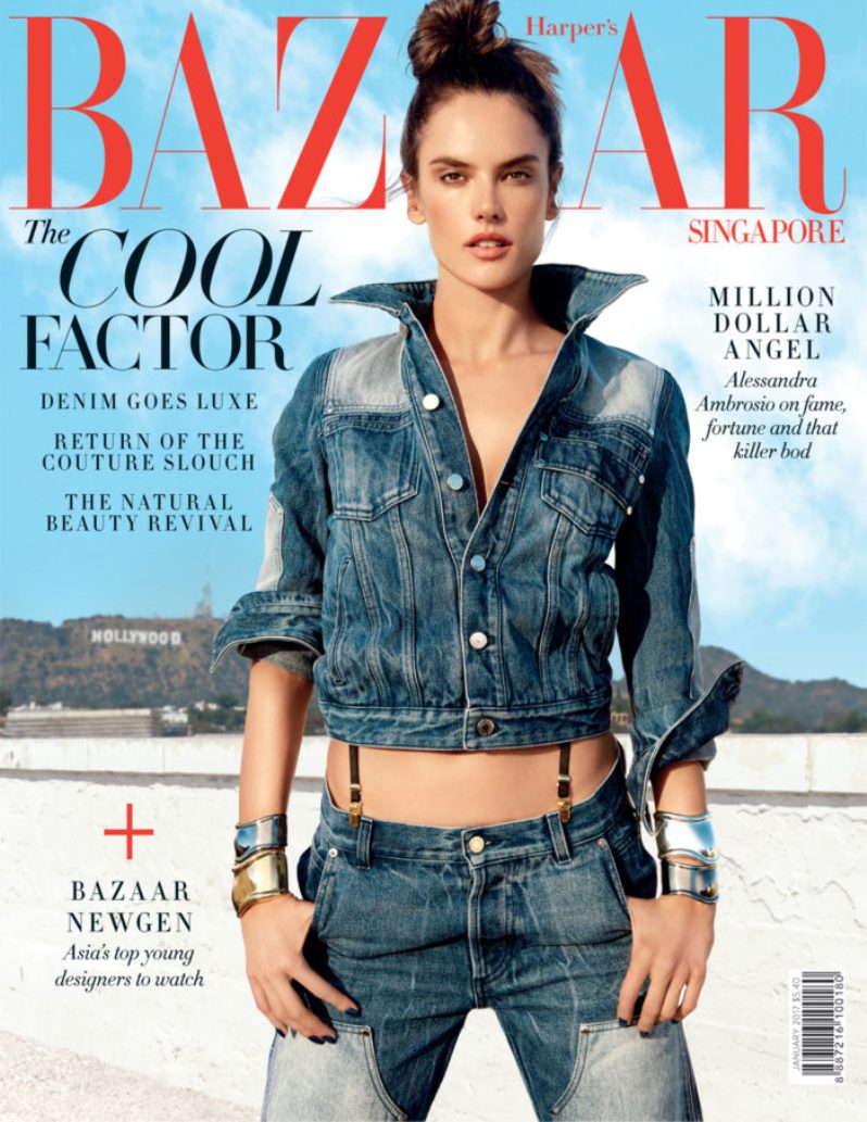 Alessandra Ambrosio Harpers Bazaar Singapore January 2017