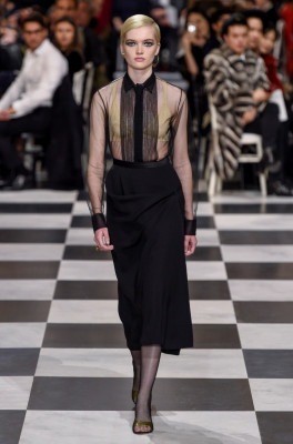 Model on the catwalk