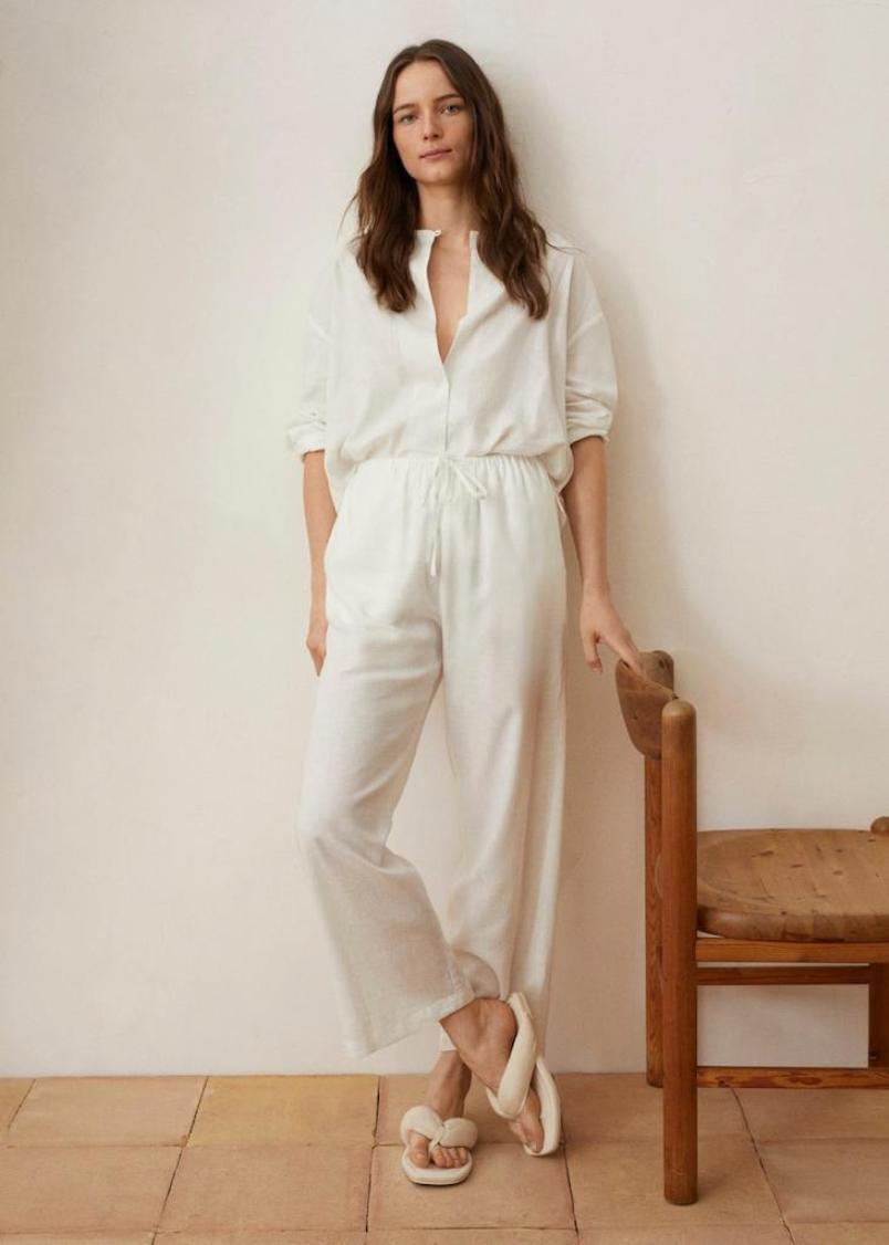mango linen pyjama trousers