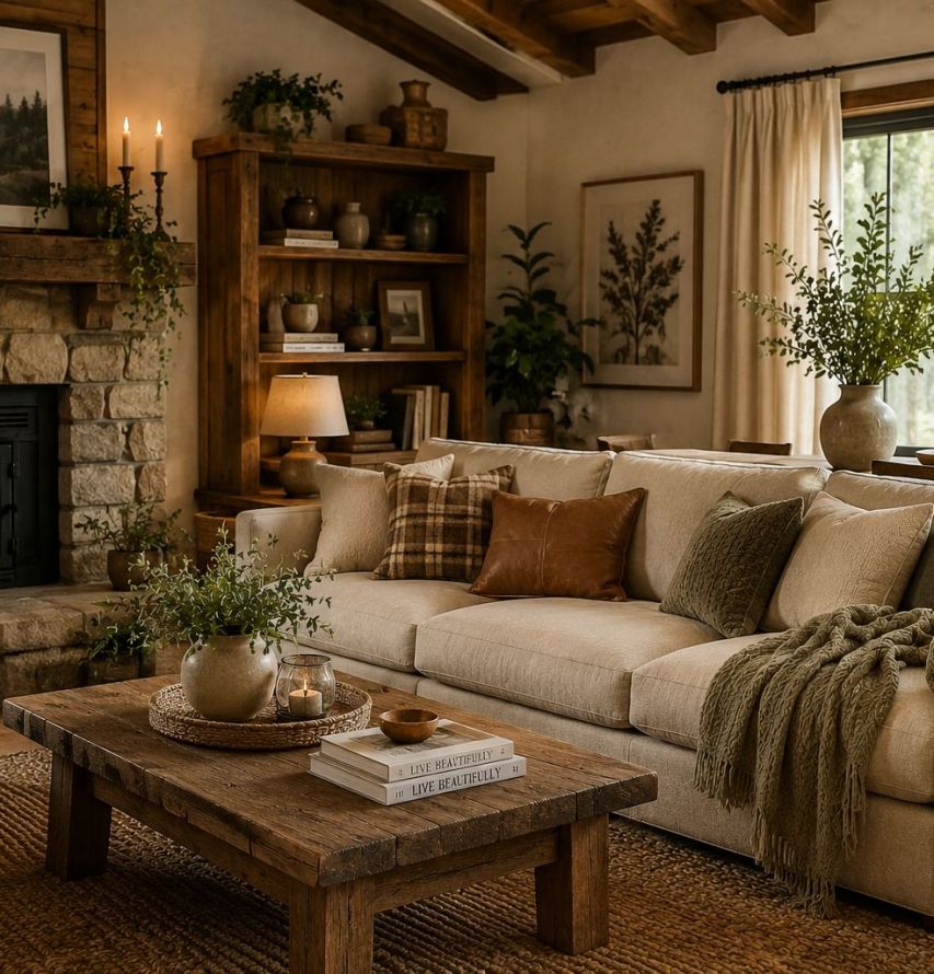 Rustic Living Room Ideas That Bring Warmth, Comfort, and Real-Life Beauty Home